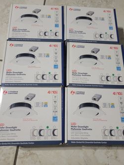 Lithonia Lighting 6in LED Wafer Downlight WF6 ADJ 3 Color Temp 90 CRI Matte
