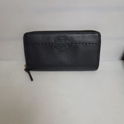 Tory BURCH TAYLOR BLACK COLOR LEATHER WALLET