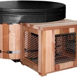 Canadian Red Cedar Wood Ice Cold Plunge Spa Tub Stainless Steel Interior