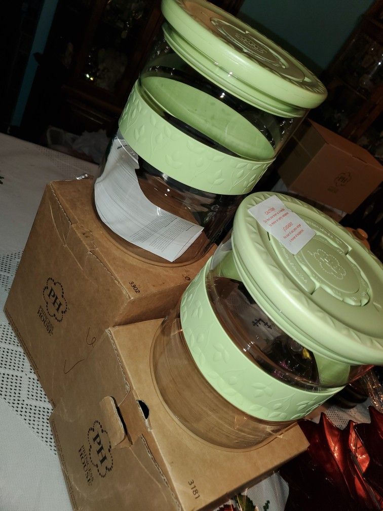 Juego De 2 Botes Para Guardar Alimentos Secos De Princess House De 3 Qt Y 4 Qt