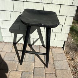Black Wooden Stools 
