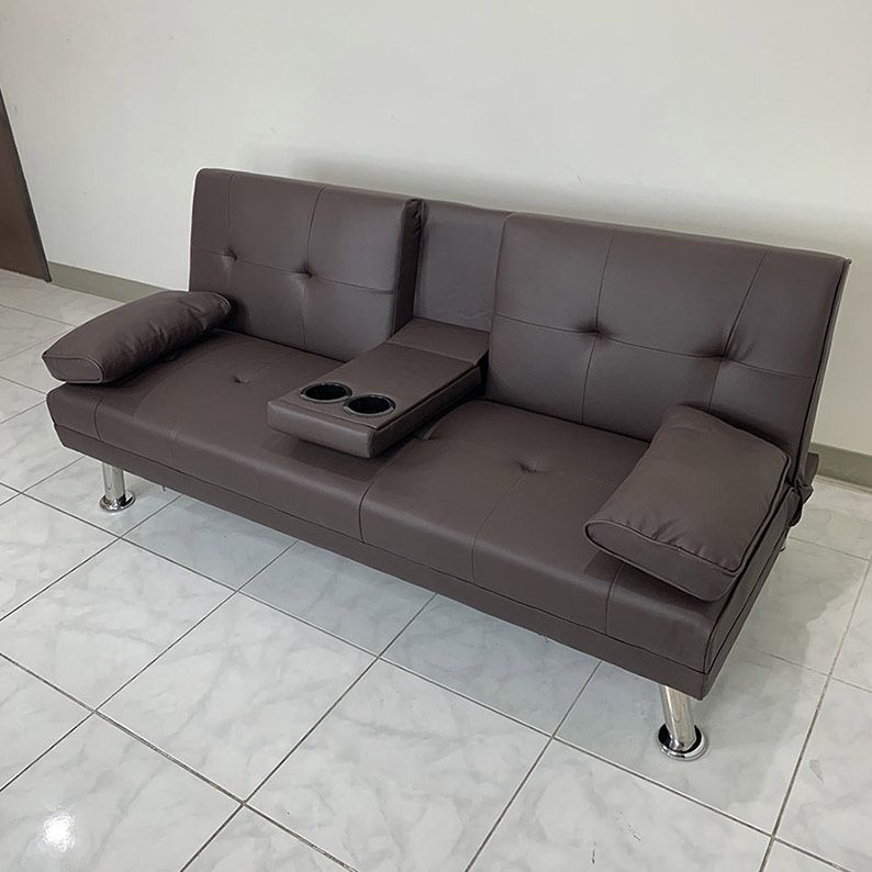 New in box $155 Sofa Bed Futon Convertible Folding Recliner Couch Furniture 65x30x31” Cup Holder