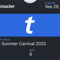 2 Pink Tickets 9/29@ 6:30 Globe Life Field 