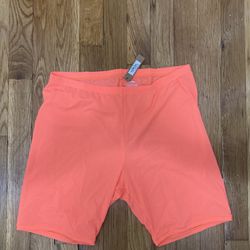 Skims Size Large Neon Orange fits everybody biker shorts limited edition women's