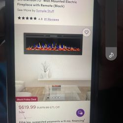 Electric Remote Control Fire Place 