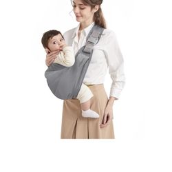 Baby Sling Carrier, Pure Cotton, Ergonomically Adjustable Baby Carrier Newborn to Toddler, Easy to Use, Portable, Ideal for 0-36 Months, Up to 33 lbs 