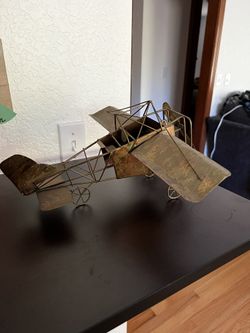 Vintage Metal Plane Music Box
