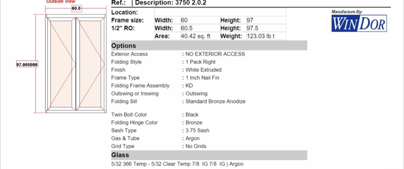 Bi fold Exterior Door By Windor