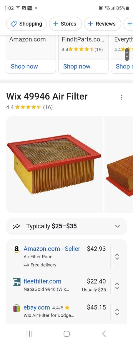 Wix Filter 49946 Air Filter