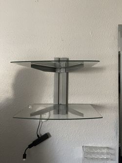 Wall Mount Glass Shelf 2 Tier 