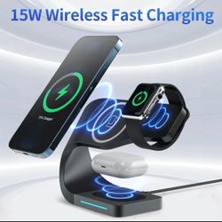 4 in 1 15W Wireless Charging Station (((Black)))