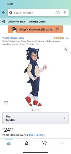 Sonic costume toddler