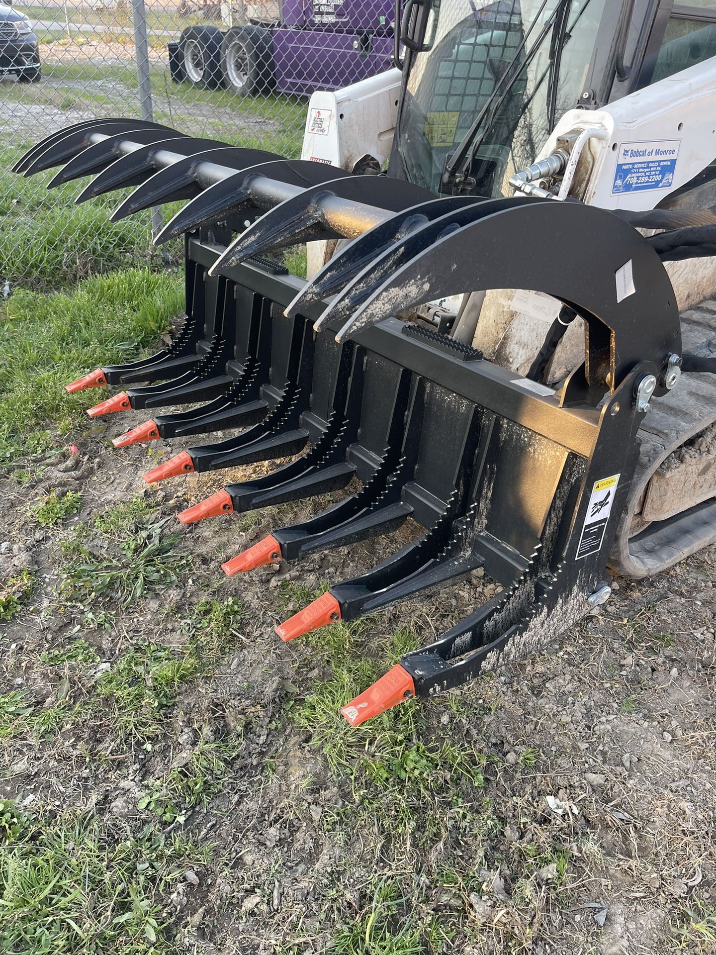 78” Skid Steer, Grapple, Log/Rock Attachment