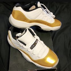 Gold Jordan 11s