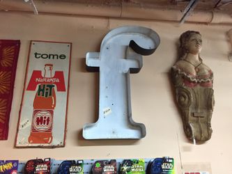 Large Metal Channel Letter "F"