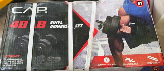 CAP 40 LB Vinyl Dumbbell Set