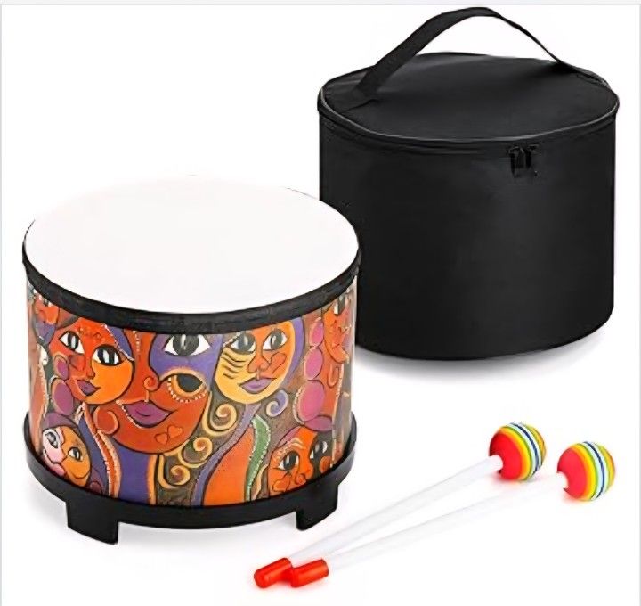Tosnail 8 Inch Floor Tom Drum with Storage Bag and Mallets, Faces