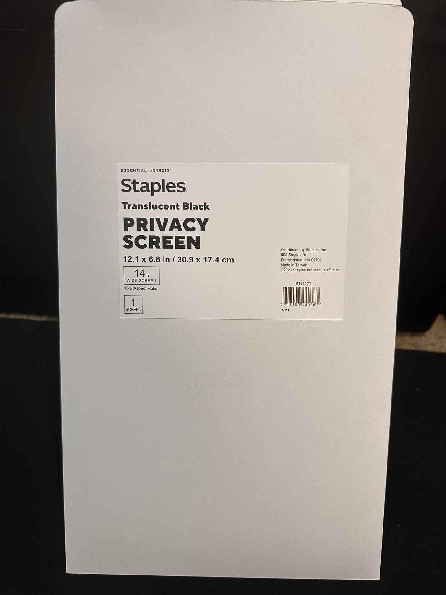 Translucent Black Privacy Screen For Laptop   14 Inch Wide 