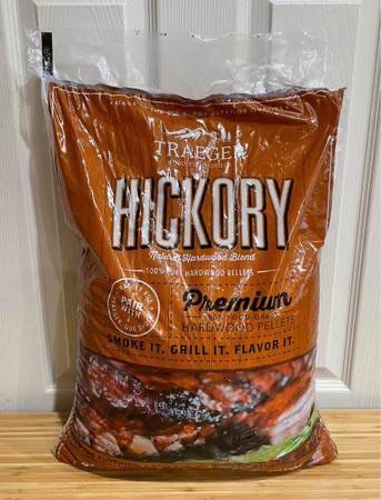 20 Lb. Bag Traeger PREMIUM Hickory Hardwood Pellets Grill BBQ Smoker All-Natural