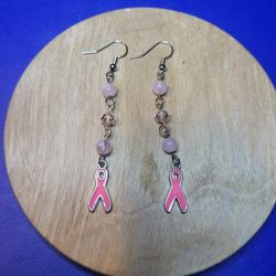 Pink Breast Cancer Earrings 