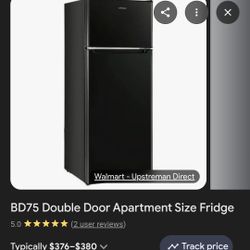 Brand New Sleek Black Apartment Sized Refrigerator//Still In The Box