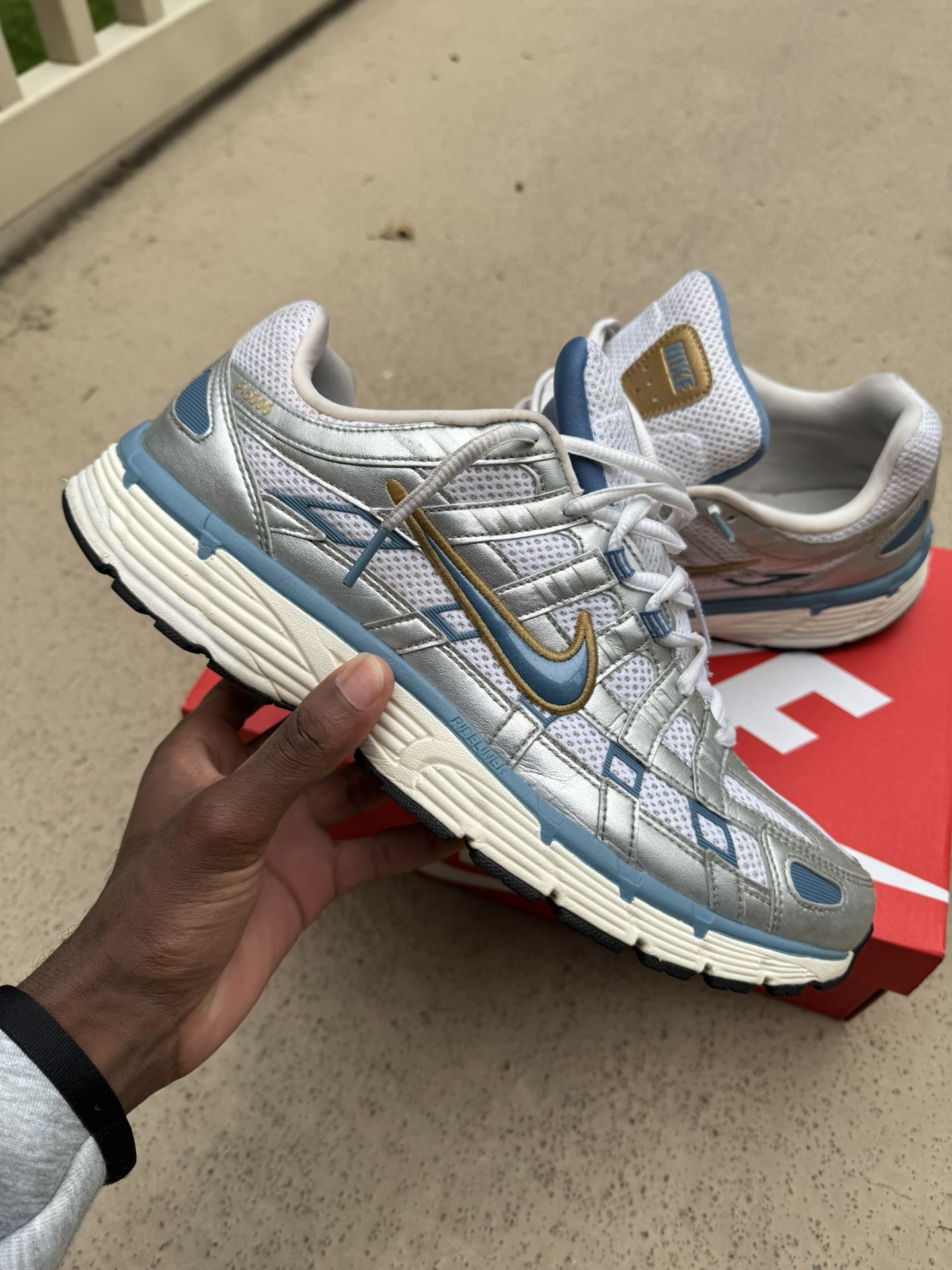 Nike P6000 Metallic Silver Aegean Storm