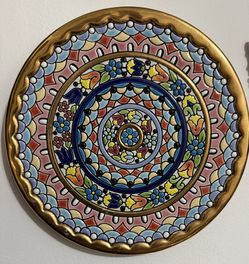  Cearco Pintado a Mano Wall Plate 24K Gold