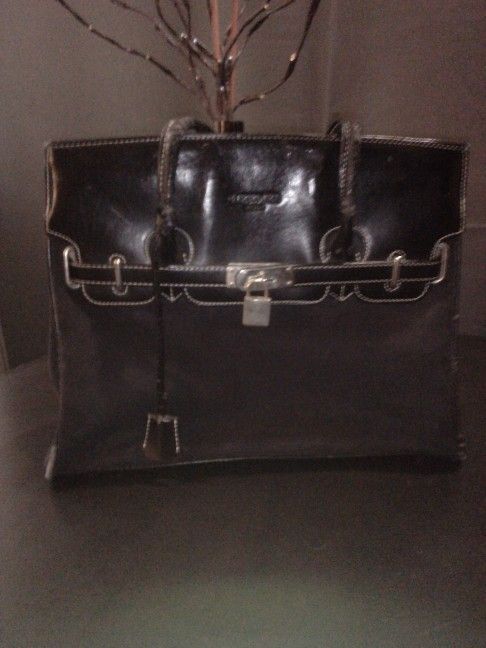 Vintage Ladies Handbag ,Leather And Suede, Normal Wear
