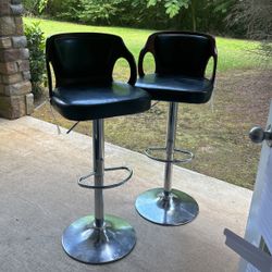 Black/ Wooden Bar Stools