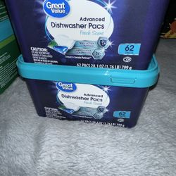 Great Value Original Dishwasher Pods 62ct 