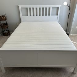 Queen Bed Frame in Solid Pine + Mattress