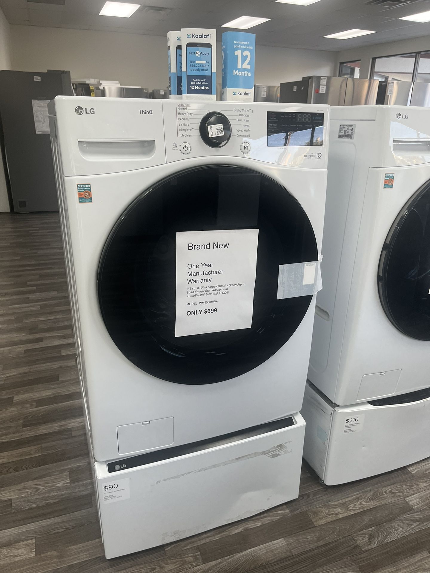 Brand New Front Load Washer With Steam Sanitary 