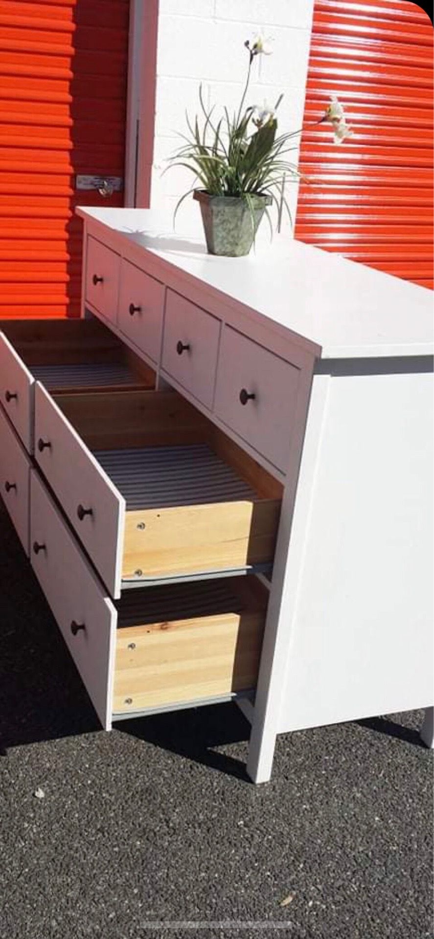 Delivery available. IKEA white long dresser