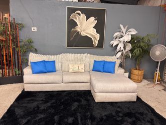 Grey 2 Piece Sectional Couch - Delivery Available