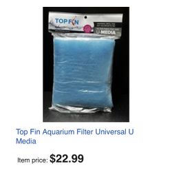 Top Fin Aquarium Filter. This universal U Media filter