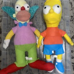 Krusty and Bart plush