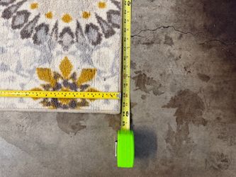 Floral Area Rug Gray and Yellow
