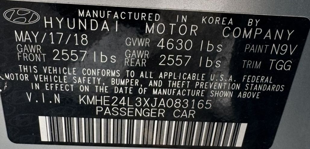 2018 Hyundai Sonata Hybrid