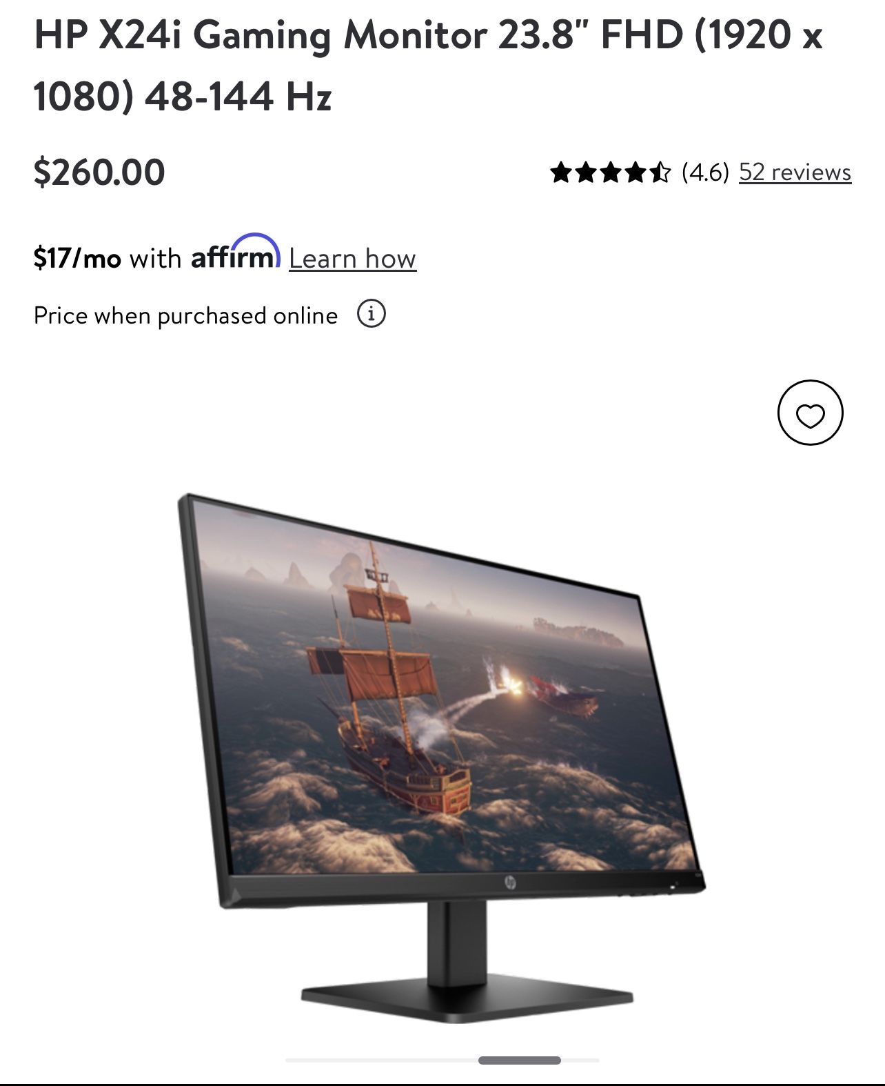 HP X24i Gaming Monitor 23.8" FHD