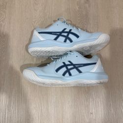 ASICS GEL-Dedicate 8 Pickleball Shoes Size 8.5 White Light Blue NIB