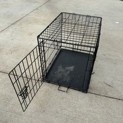 Used Small Dog Kennel In Black 