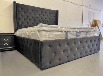 💎$575 WOW SAVE MONEY LUXURY KING BLACK UPHOLSTERED BED KING SIZE DELIVERED!!