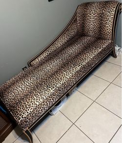 Cheetah chaise lounge