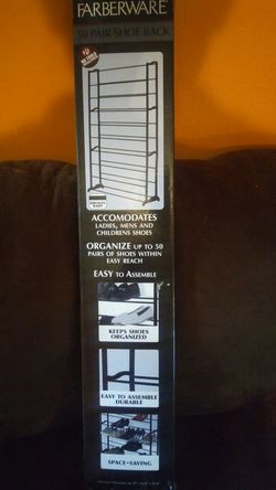 Farberware 50 pair shoe rack deals