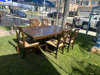 Table and six chairs $50