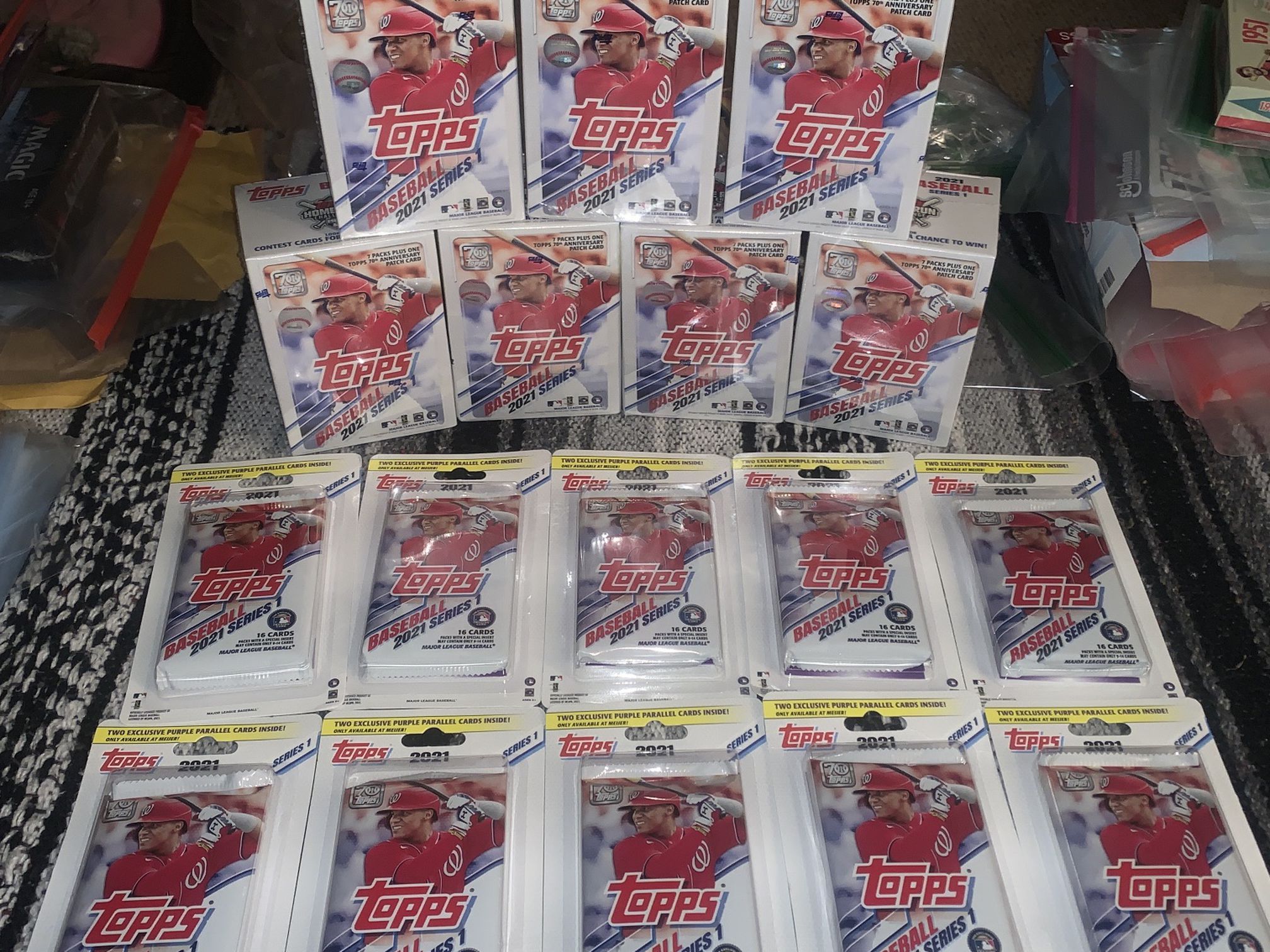 Topps 2021 Series One 70th Anniversary Blaster Box/Meijer Exclusive Factory Sealed Lot