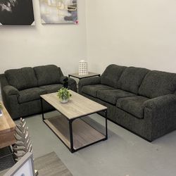 Grey Sofa And Love Seat  