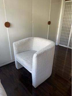 Faux Shearling Cream Accent Chair