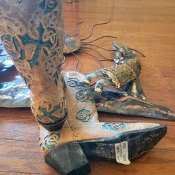 Brand New Women Corral Cowboy Boots Cowgirl Size 7 And 7.5