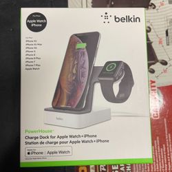 New Belkin PowerHouse Wireless Charging Dock For Apple Watch iPhone StationS tand